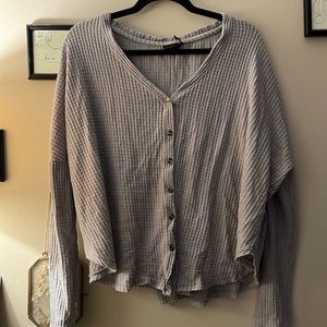 urban outfitters slouchy waffle knit top